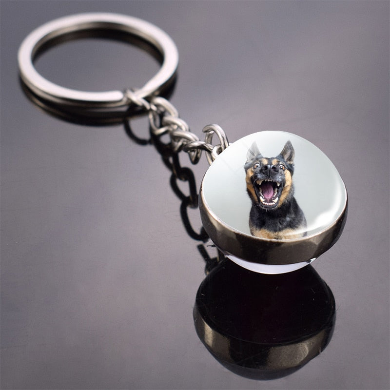 Peris Gems 9 Cute Animal Glass Ball Keychains | French Bulldog Labrador Keychains SHEIN Amazon Temu