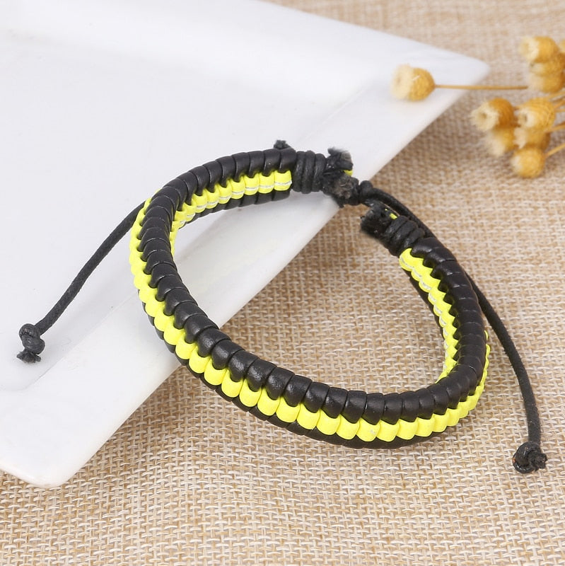 Peris Gems 9 Genuine Leather Braided Bracelet for Men SHEIN Amazon Temu
