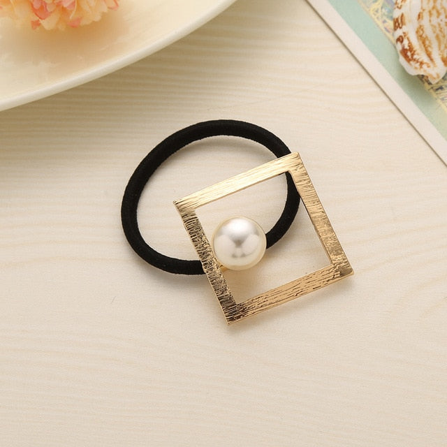Peris Gems 9 Gold Pearl Elastic Rope Hair Ties for Women SHEIN Amazon Temu