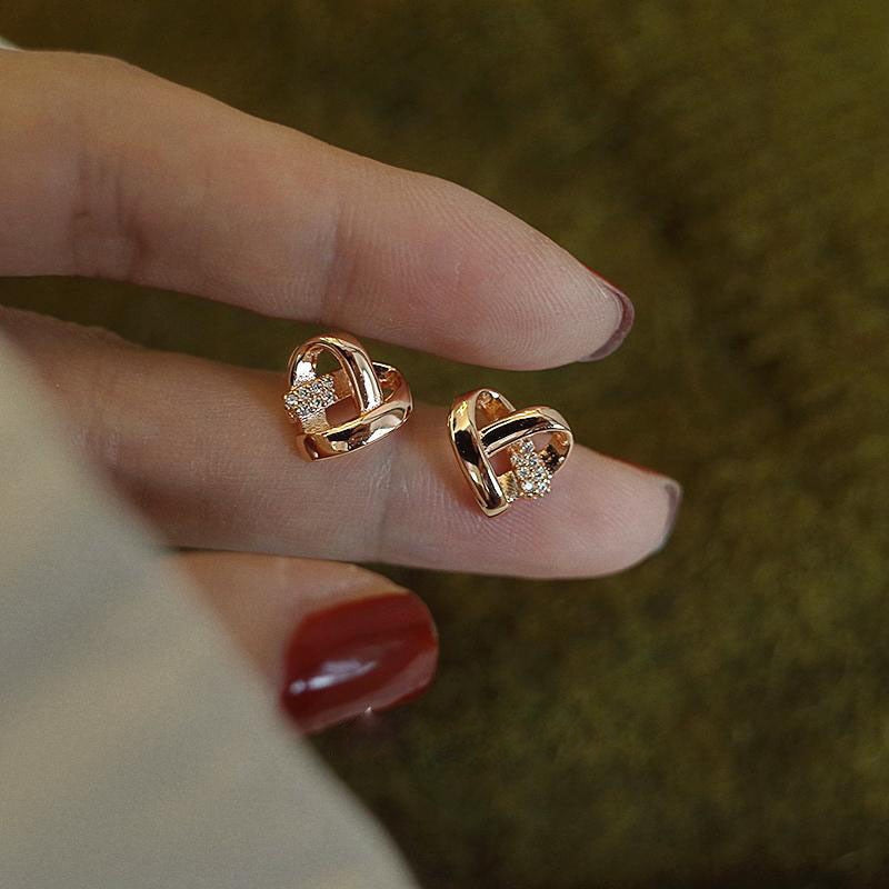 Peris Gems 9 / Gold Sterling Diamond Stud Earrings for Women | 14K Gold Earrings SHEIN Amazon Temu
