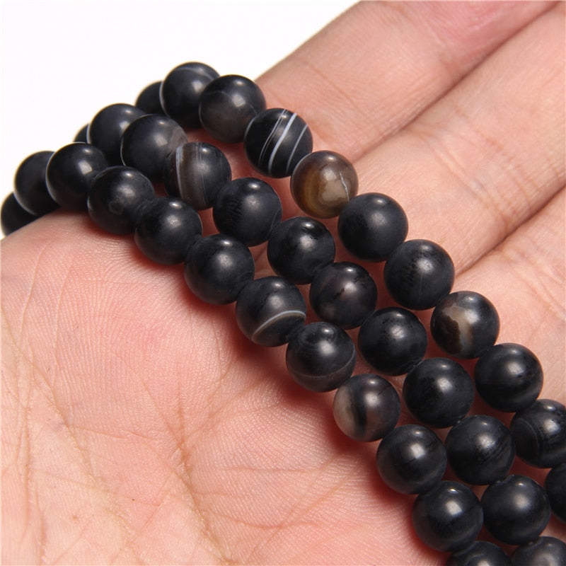 Peris Gems 9 Matte Black / 4mm(approx 92pcs) Polished Matte Natural Stone 8 10 MM Agate Spacer Beads for DIY Jewelry Polished Matte Natural Stone 8 10 MM Agate Spacer Beads SHEIN Amazon Temu