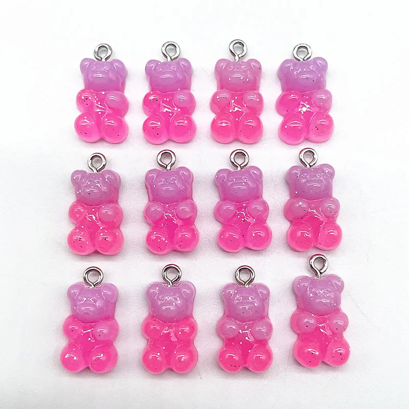 Peris Gems 90 10Pcs Candy Bear Pendant Charms for Necklace Bracelet Earrings Jewelry Making Diy Findings Resin Bears Christmas Making SHEIN Amazon Temu