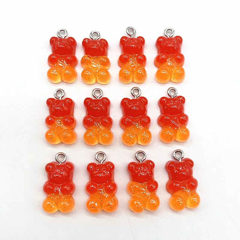 Peris Gems 91 10Pcs Candy Bear Pendant Charms for Necklace Bracelet Earrings Jewelry Making Diy Findings Resin Bears Christmas Making SHEIN Amazon Temu