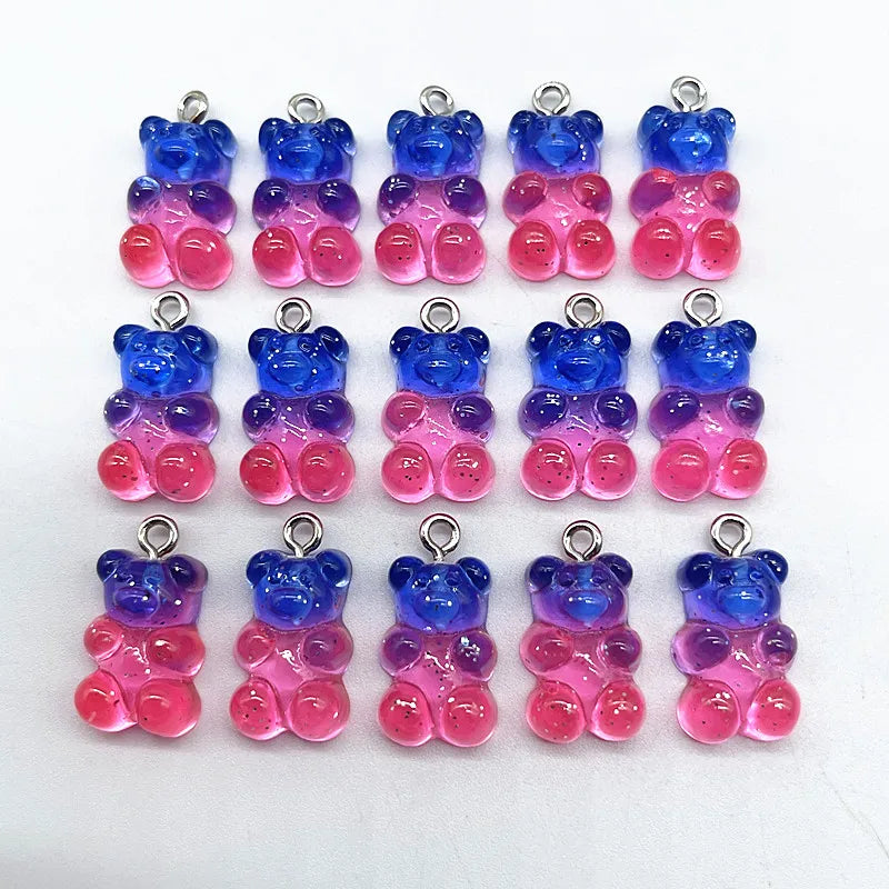 Peris Gems 96 10Pcs Candy Bear Pendant Charms for Necklace Bracelet Earrings Jewelry Making Diy Findings Resin Bears Christmas Making SHEIN Amazon Temu