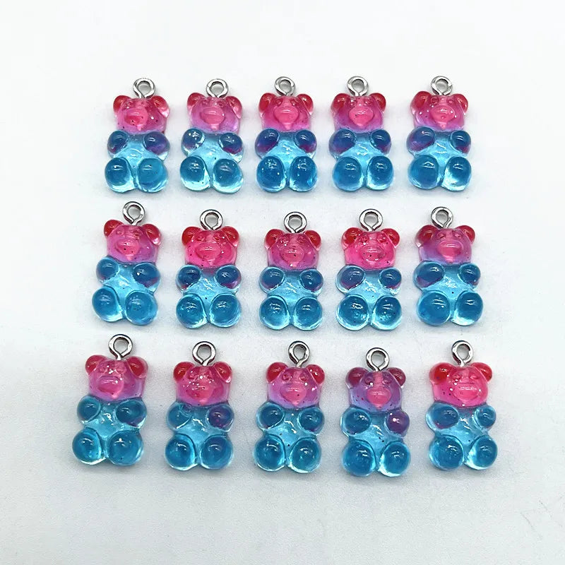 Peris Gems 99 10Pcs Candy Bear Pendant Charms for Necklace Bracelet Earrings Jewelry Making Diy Findings Resin Bears Christmas Making SHEIN Amazon Temu
