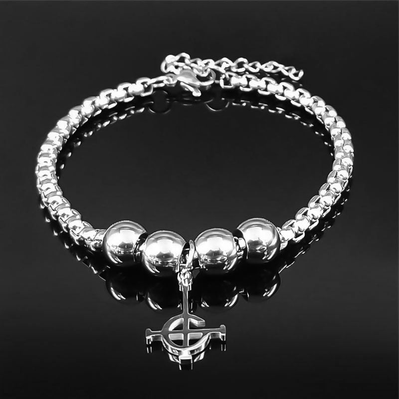 Peris Gems A 18cm 5cm SR Stainless Silver Ghoul Cross Bracelets for Women SHEIN Amazon Temu