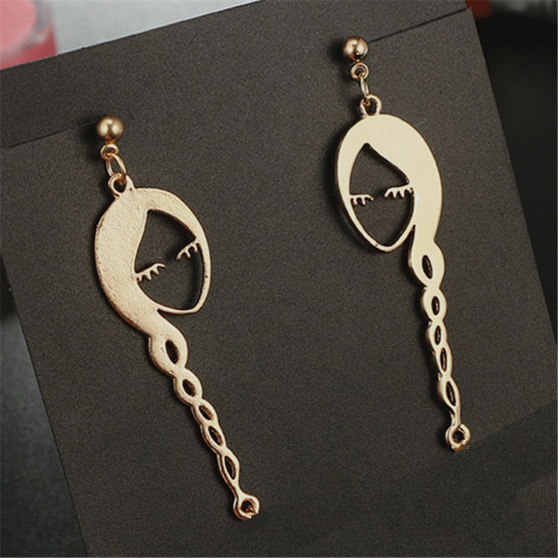 Peris Gems A Hollow Gold Face Earrings for Women | Gold Geometric Earrings Hollow Gold Face Earrings for Women | Gold Geometric Earring SHEIN Amazon Temu