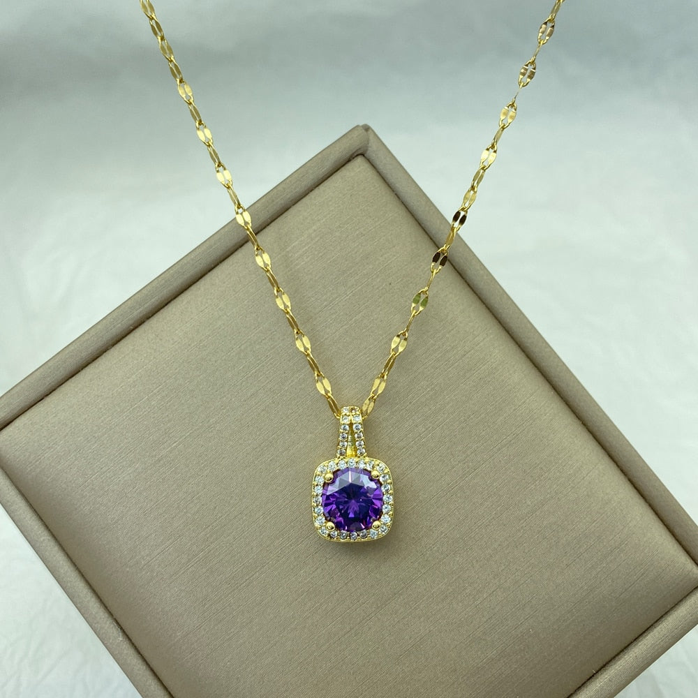 Peris Gems A16 Gold Diamond Necklace Collection for Women | Stainless Steel Mermaid Heart Butterfly Sunflower Gold Diamond Necklace Collection for Women | Stainless Steel SHEIN Amazon Temu