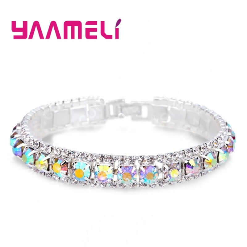 Peris Gems AB Austrian Opal Chain-Link Bracelets for Women | Sterling Silver Austrian Opal Chain-Link Bracelets for Women | SHEIN Amazon Temu