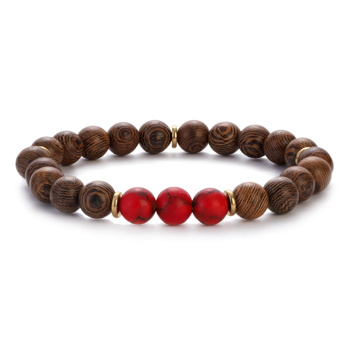 Peris Gems ABJ063-2 Natural 8mm Wodd Bead Bracelets Unisex | Meditation Bracelet SHEIN Amazon Temu