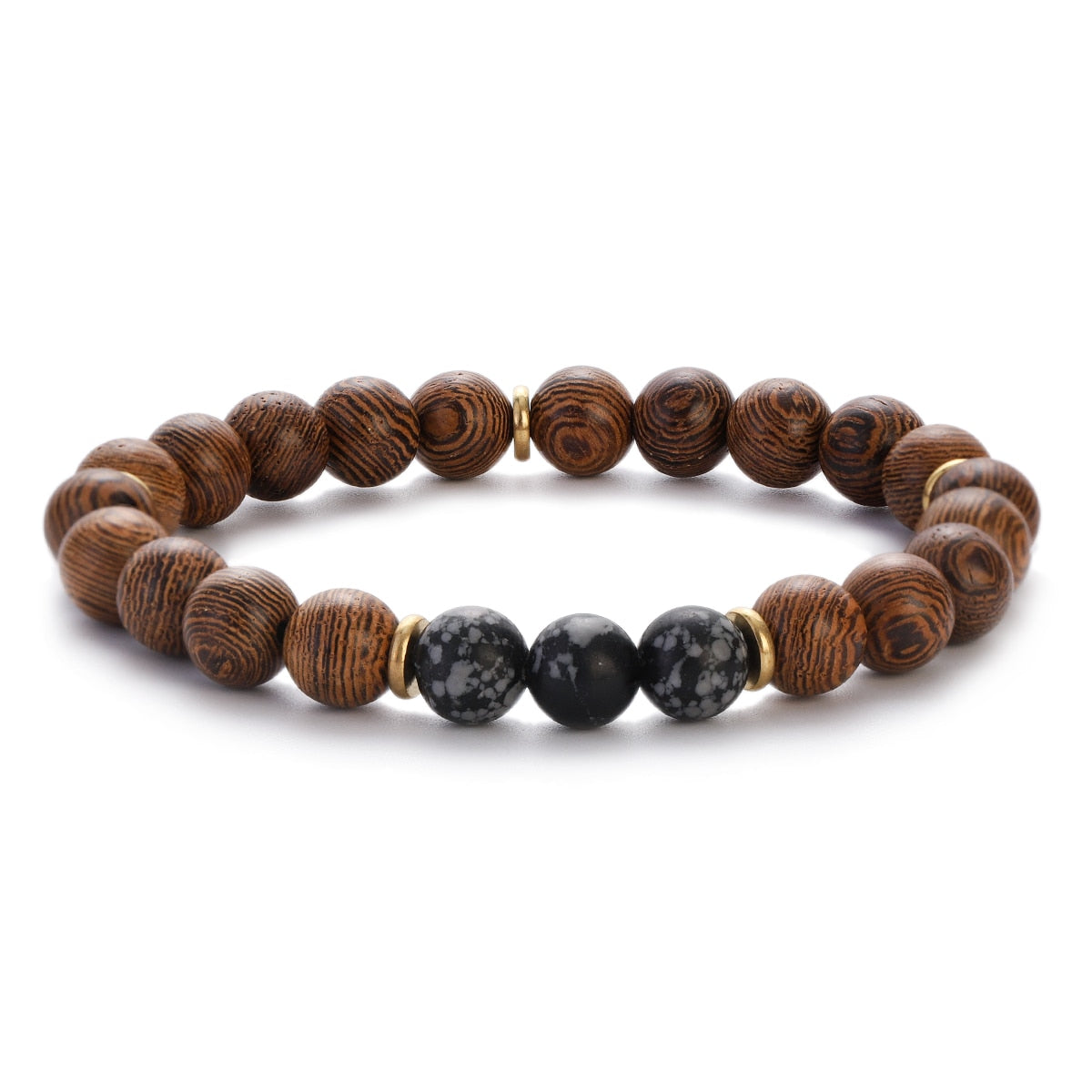 Peris Gems ABJ063-3 Natural 8mm Wodd Bead Bracelets Unisex | Meditation Bracelet SHEIN Amazon Temu