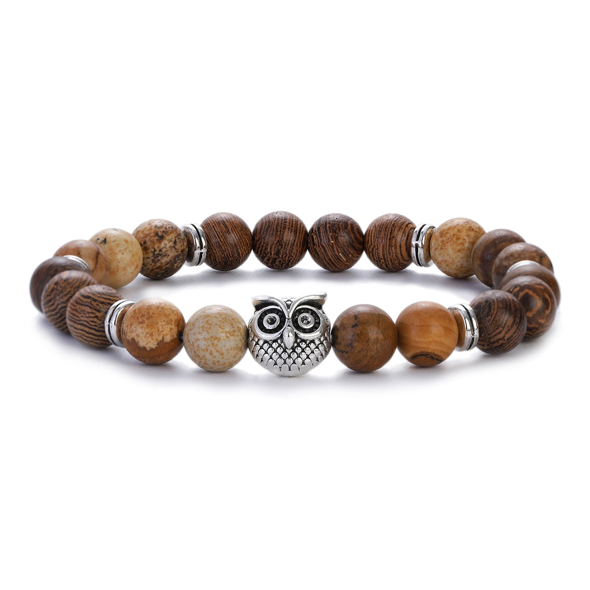 Peris Gems ABJ064-2 Natural 8mm Wodd Bead Bracelets Unisex | Meditation Bracelet SHEIN Amazon Temu