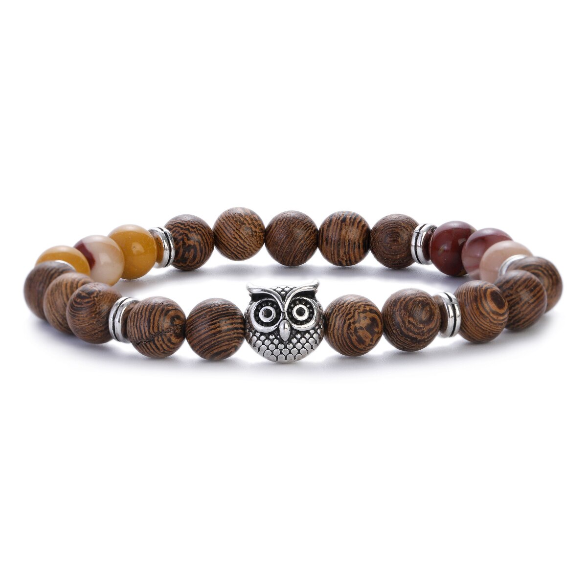 Peris Gems ABJ064-4 Natural 8mm Wodd Bead Bracelets Unisex | Meditation Bracelet SHEIN Amazon Temu