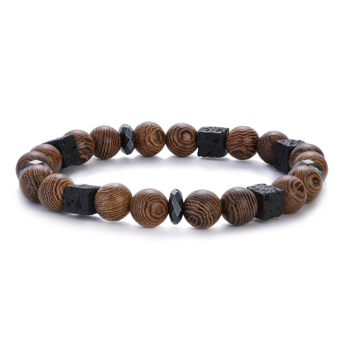 Peris Gems ABJ065-1 Natural 8mm Wodd Bead Bracelets Unisex | Meditation Bracelet SHEIN Amazon Temu