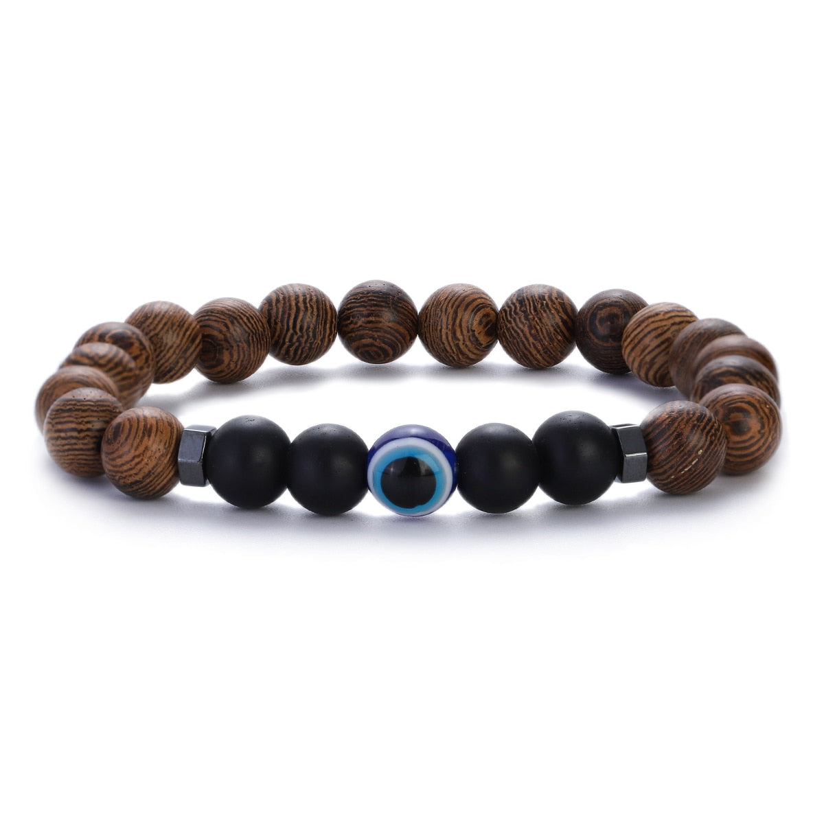 Peris Gems ABJ066-2 Natural 8mm Wodd Bead Bracelets Unisex | Meditation Bracelet SHEIN Amazon Temu