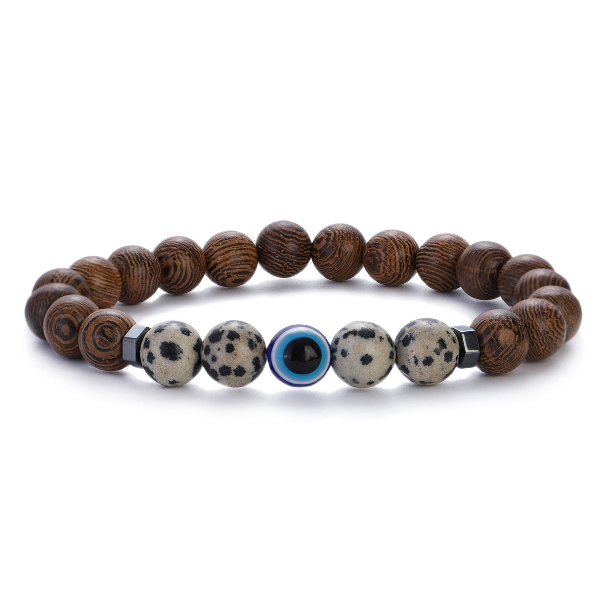 Peris Gems ABJ066-3 Natural 8mm Wodd Bead Bracelets Unisex | Meditation Bracelet SHEIN Amazon Temu
