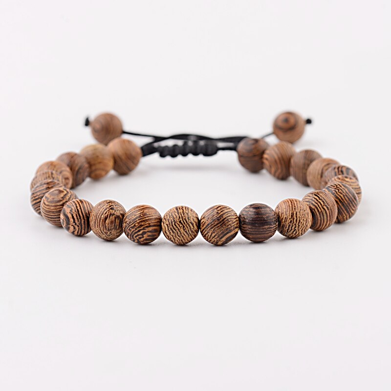 Peris Gems ABK040-1 Natural 8mm Wodd Bead Bracelets Unisex | Meditation Bracelet SHEIN Amazon Temu