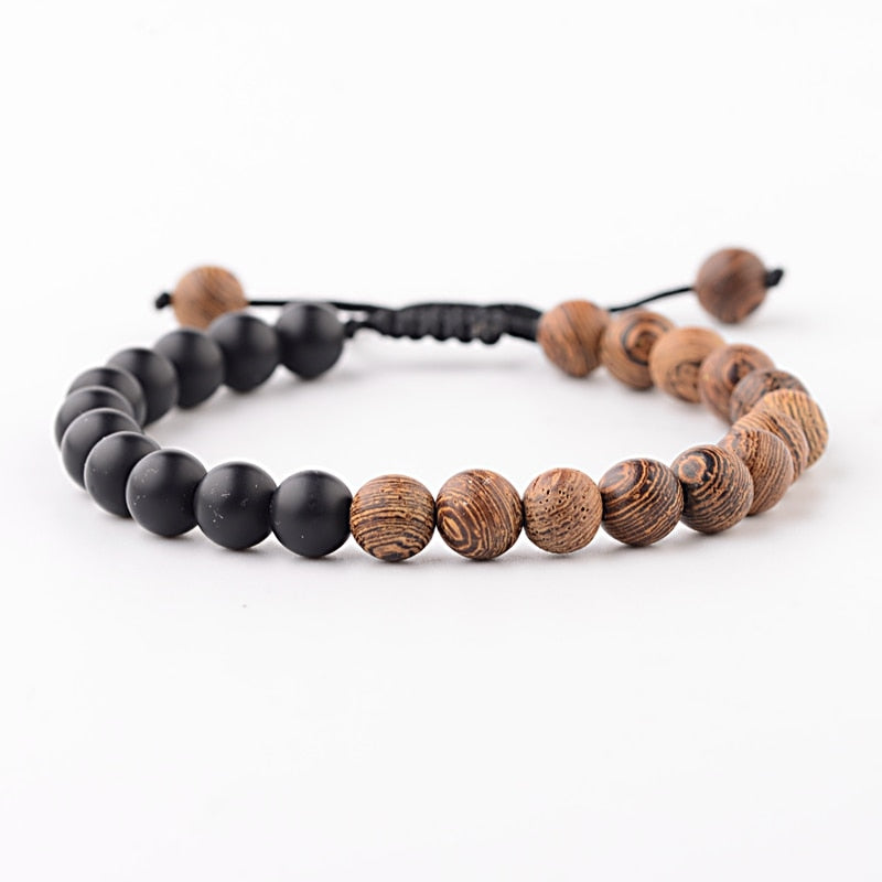 Peris Gems ABK040-10 Natural 8mm Wodd Bead Bracelets Unisex | Meditation Bracelet SHEIN Amazon Temu