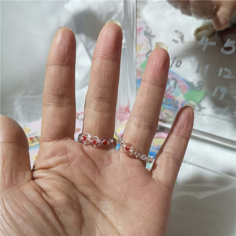 Peris Gems Acrylic Candy Bear Heart Rings Collection for Women SHEIN Amazon Temu