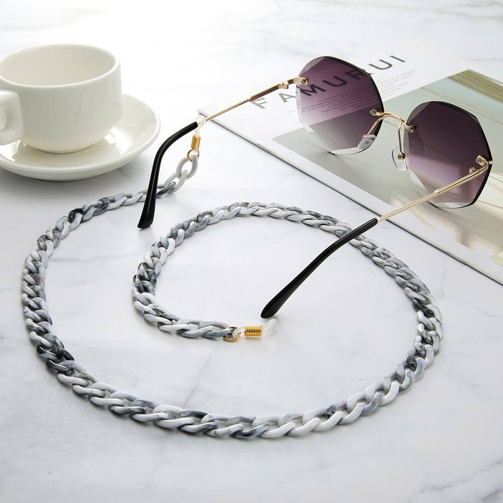 Peris Gems Acrylic Cuban Sunglasses Chain Cord Straps Unisex SHEIN Amazon Temu
