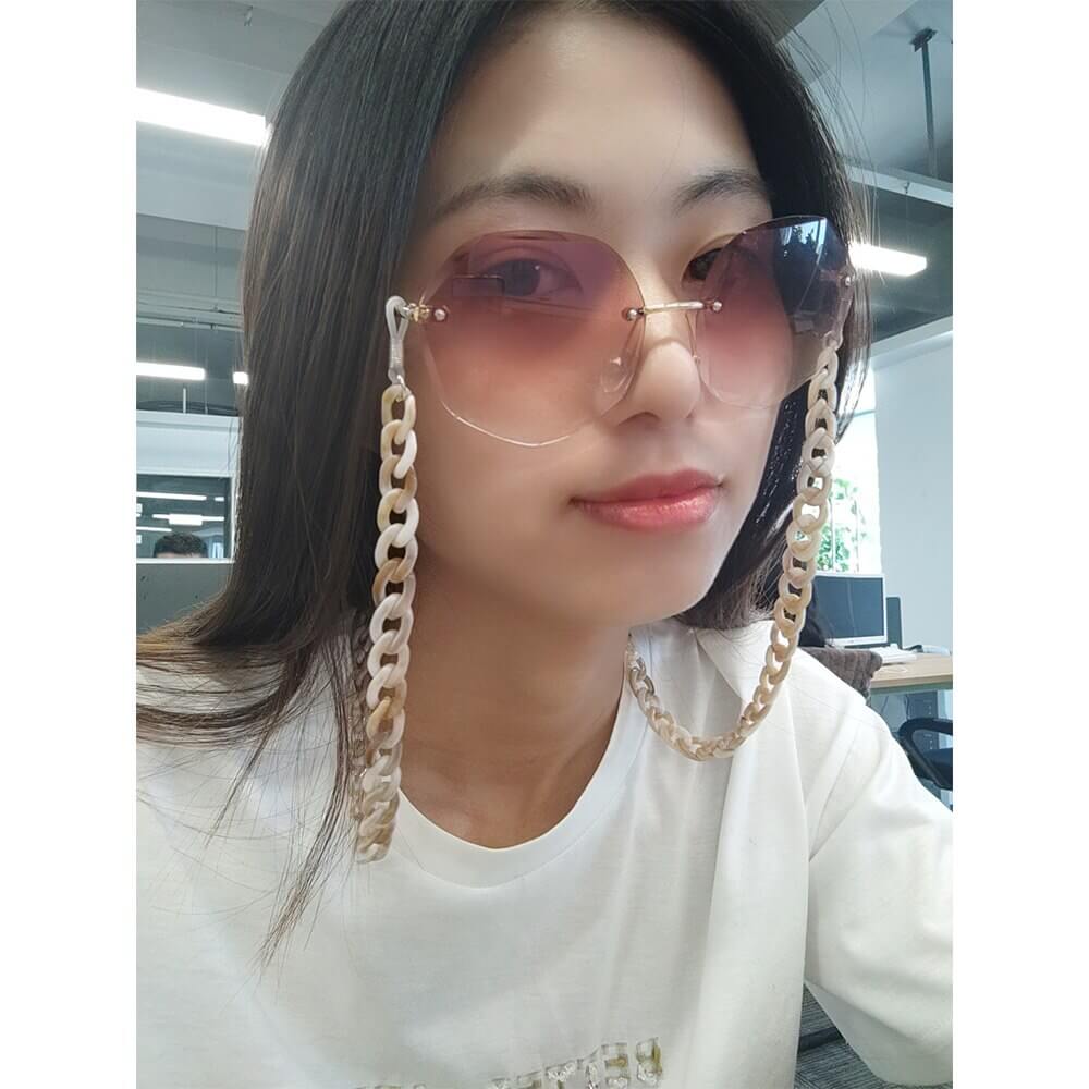 Peris Gems Acrylic Cuban Sunglasses Chain Cord Straps Unisex SHEIN Amazon Temu