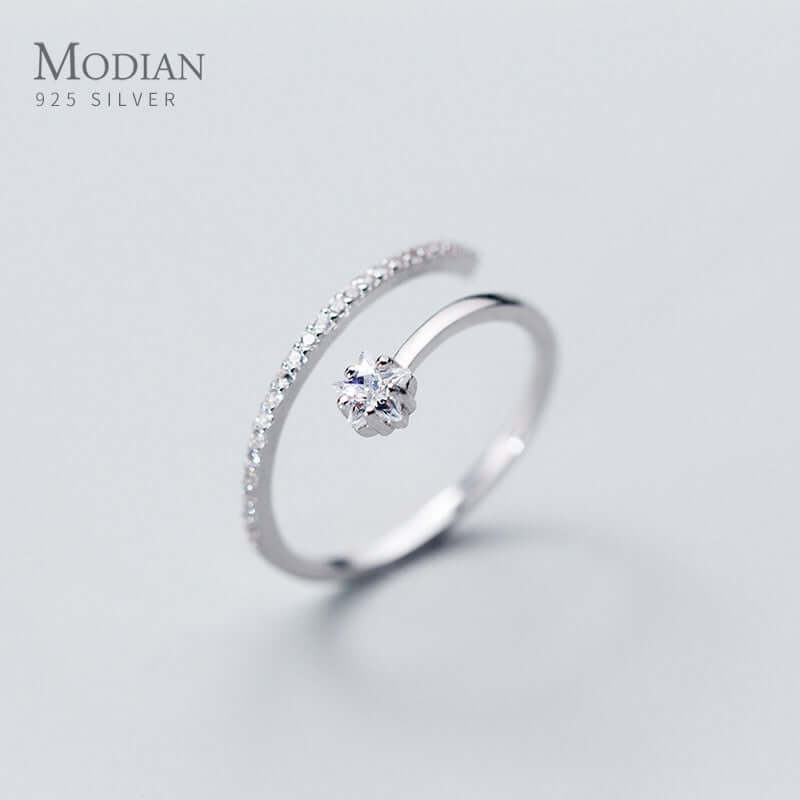 Peris Gems Adjustable Diamond Star Ring for Women | Sterling Silver Ring Adjustable Diamond Star Ring for Women Sterling Silver Ring SHEIN Amazon Temu