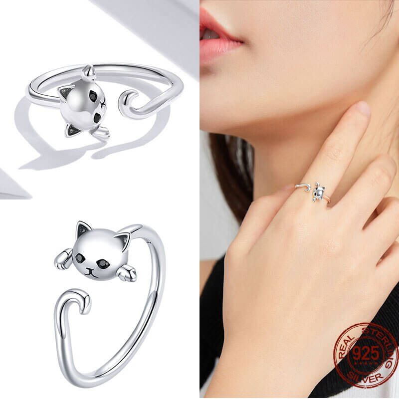 Peris Gems Adjustable Sterling Silver Ring for Women | Star Moon CZ Hug Love Rose Bird Open Rings for Women SHEIN Amazon Temu