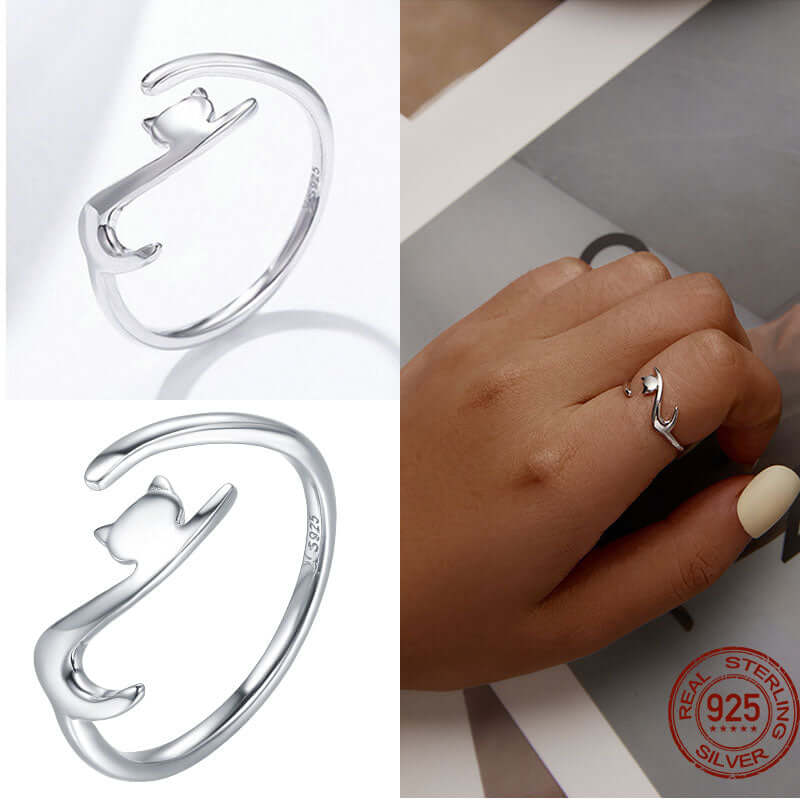 Peris Gems Adjustable Sterling Silver Ring for Women | Star Moon CZ Hug Love Rose Bird Open Rings for Women SHEIN Amazon Temu
