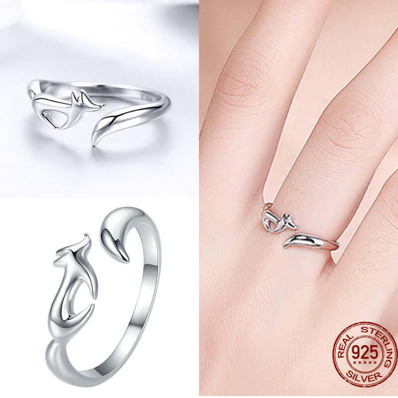 Peris Gems Adjustable Sterling Silver Ring for Women | Star Moon CZ Hug Love Rose Bird Open Rings for Women SHEIN Amazon Temu