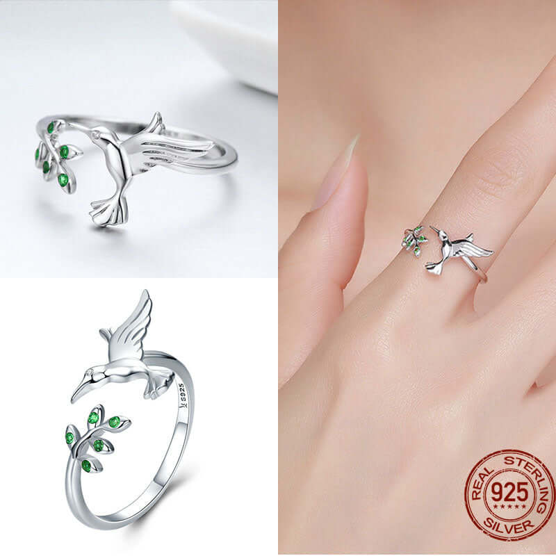 Peris Gems Adjustable Sterling Silver Ring for Women | Star Moon CZ Hug Love Rose Bird Open Rings for Women SHEIN Amazon Temu