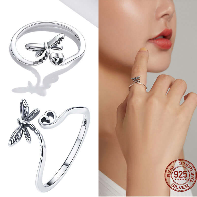 Peris Gems Adjustable Sterling Silver Ring for Women | Star Moon CZ Hug Love Rose Bird Open Rings for Women SHEIN Amazon Temu