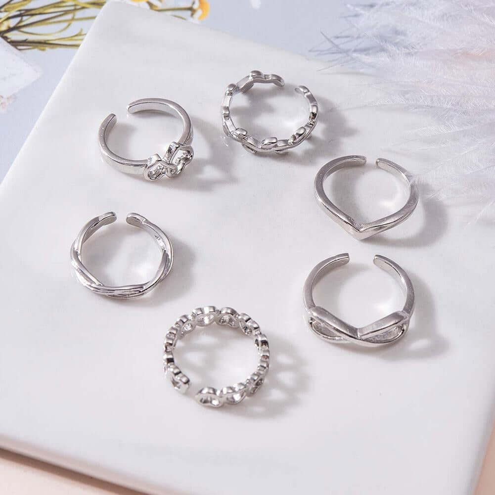 Peris Gems Adjustable Toe Rings for Women | 12pc Open Toe and Finger Rings SHEIN Amazon Temu