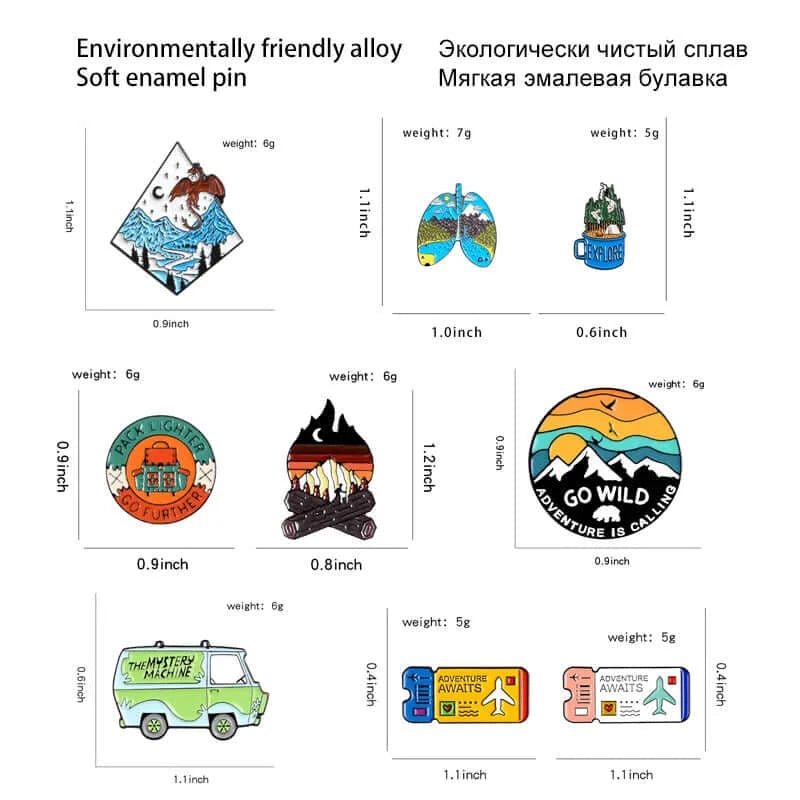 Peris Gems Adventure Travel Lover Theme Lapel Pin Badges Unisex SHEIN Amazon Temu