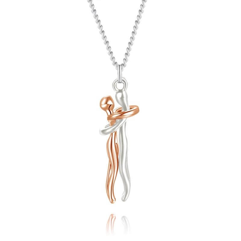 Peris Gems Affectionate Hugging Pendant Necklace Unisex | Love Necklace SHEIN Amazon Temu