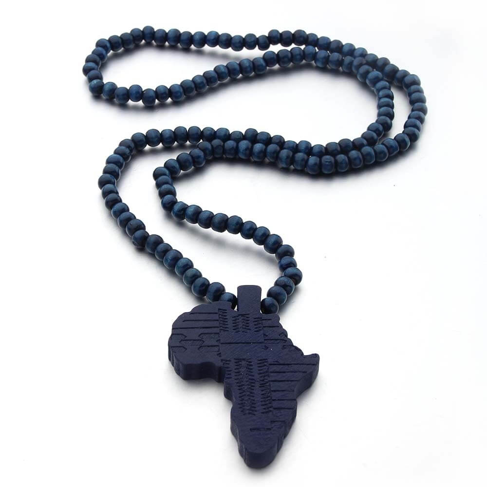 Peris Gems Africa Continent Map Beaded Necklace Unisex | Wood Necklace SHEIN Amazon Temu
