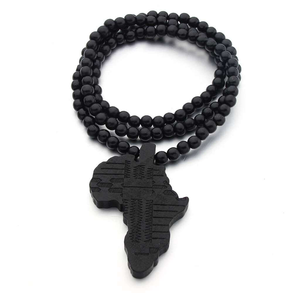 Peris Gems Africa Continent Map Beaded Necklace Unisex | Wood Necklace SHEIN Amazon Temu
