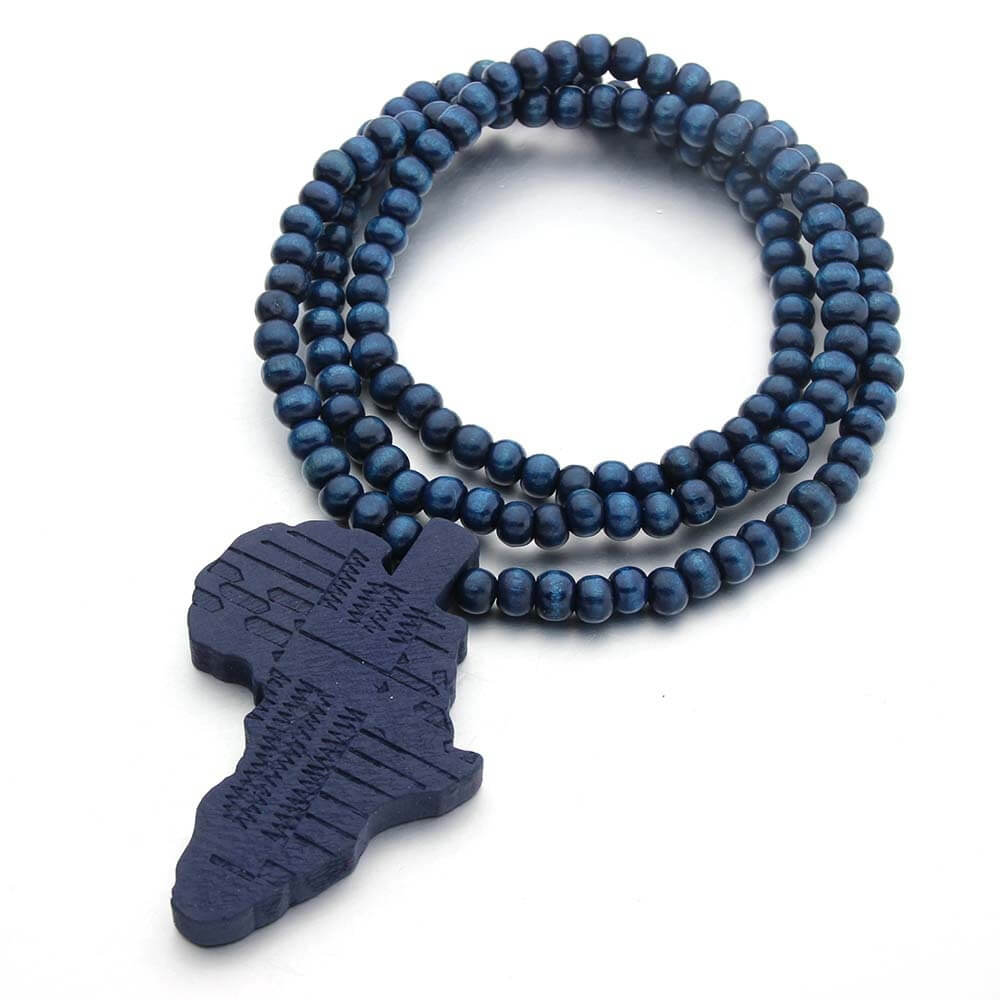 Peris Gems Africa Continent Map Beaded Necklace Unisex | Wood Necklace SHEIN Amazon Temu