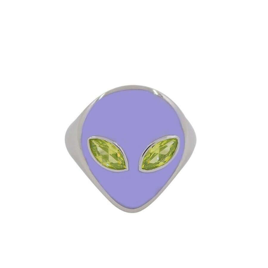 Peris Gems Alien Head Rings for Women | Gold Acrylic Space Alien Invasion Rings SHEIN Amazon Temu