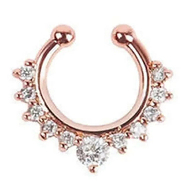 Peris Gems Alloy Hoop Fake Nose Piercing Septum Ring for Women SHEIN Amazon Temu