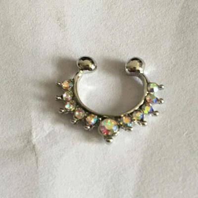 Peris Gems Alloy Hoop Fake Nose Piercing Septum Ring for Women SHEIN Amazon Temu