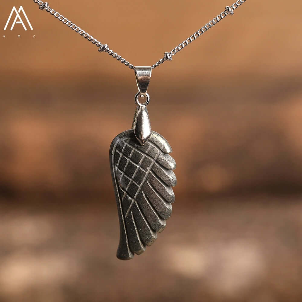 Peris Gems Angel Wing Labradorite Choker Necklace - Quartz Crystal Angel Wings SHEIN Amazon Temu