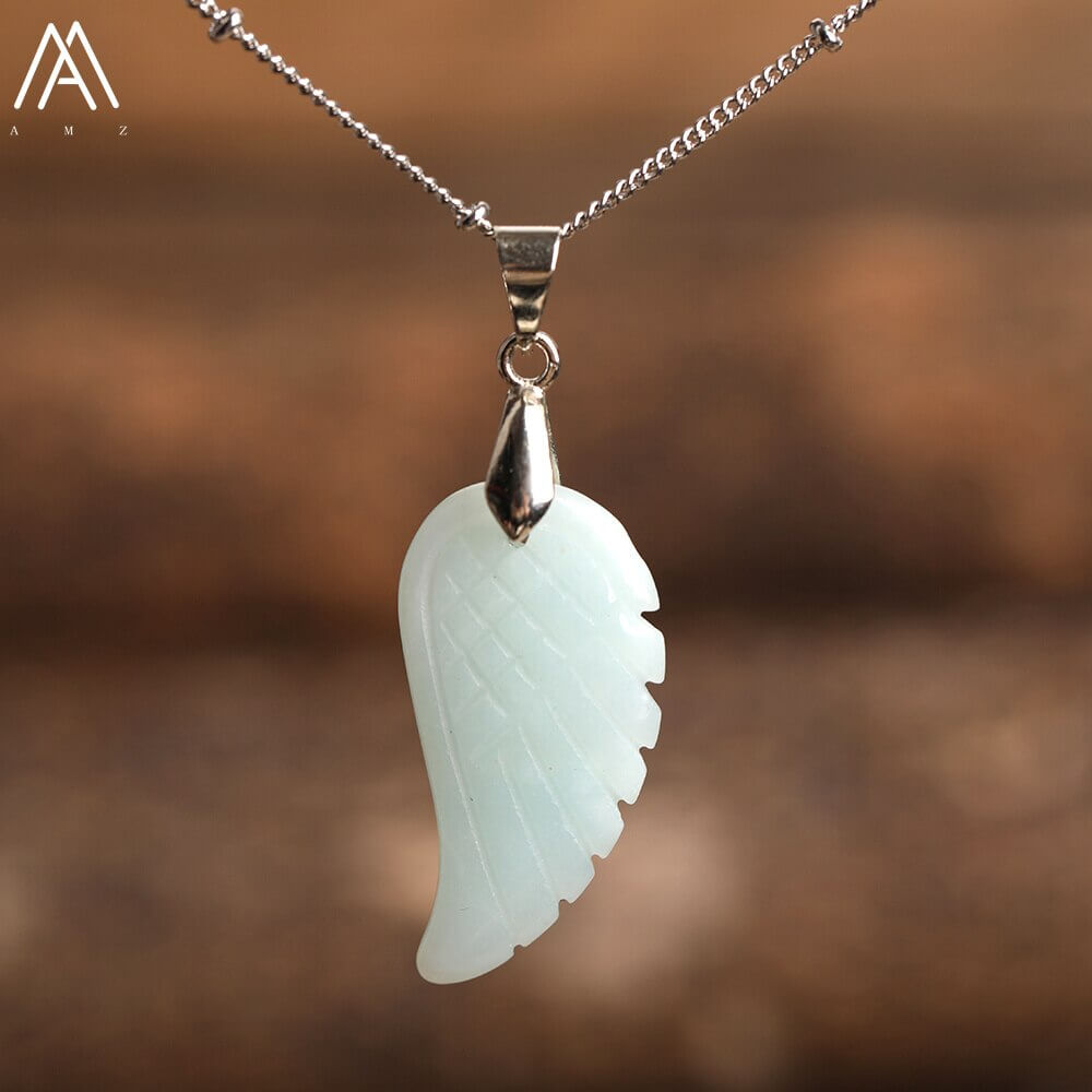 Peris Gems Angel Wing Labradorite Choker Necklace - Quartz Crystal Angel Wings SHEIN Amazon Temu