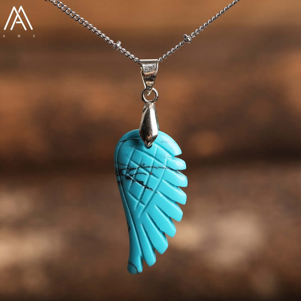 Peris Gems Angel Wing Labradorite Choker Necklace - Quartz Crystal Angel Wings SHEIN Amazon Temu