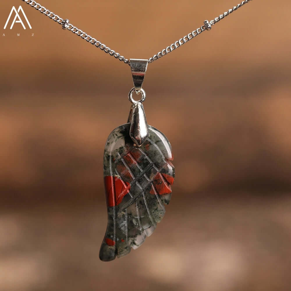 Peris Gems Angel Wing Labradorite Choker Necklace - Quartz Crystal Angel Wings SHEIN Amazon Temu