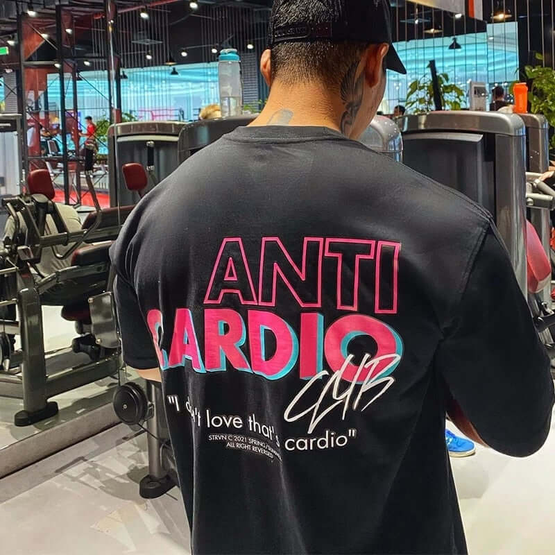 Peris Gems Anti-Cardio Oversized Cotton Tee for Men | Gym Bro Bulking Shirt Anti-Cardio Oversized Cotton Tee | Gym Bro Bulking Shirt SHEIN Amazon Temu
