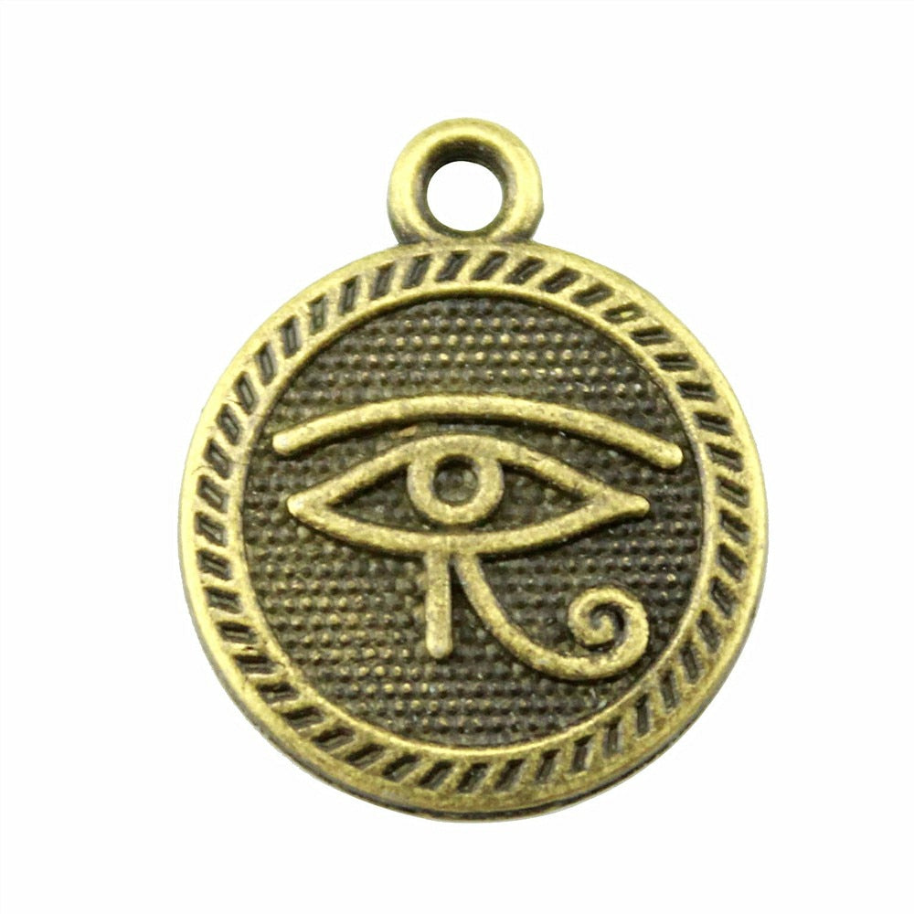 Peris Gems Antique Bronze Eye of Horus 10pc 15mm Double Sided Pendant Charms for Jewelry DIY Eye of Horus 10pc 15mm Double Sided Pendant Charms SHEIN Amazon Temu