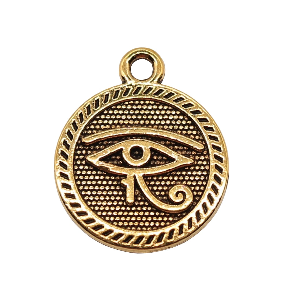 Peris Gems Antique Gold Eye of Horus 10pc 15mm Double Sided Pendant Charms for Jewelry DIY Eye of Horus 10pc 15mm Double Sided Pendant Charms SHEIN Amazon Temu