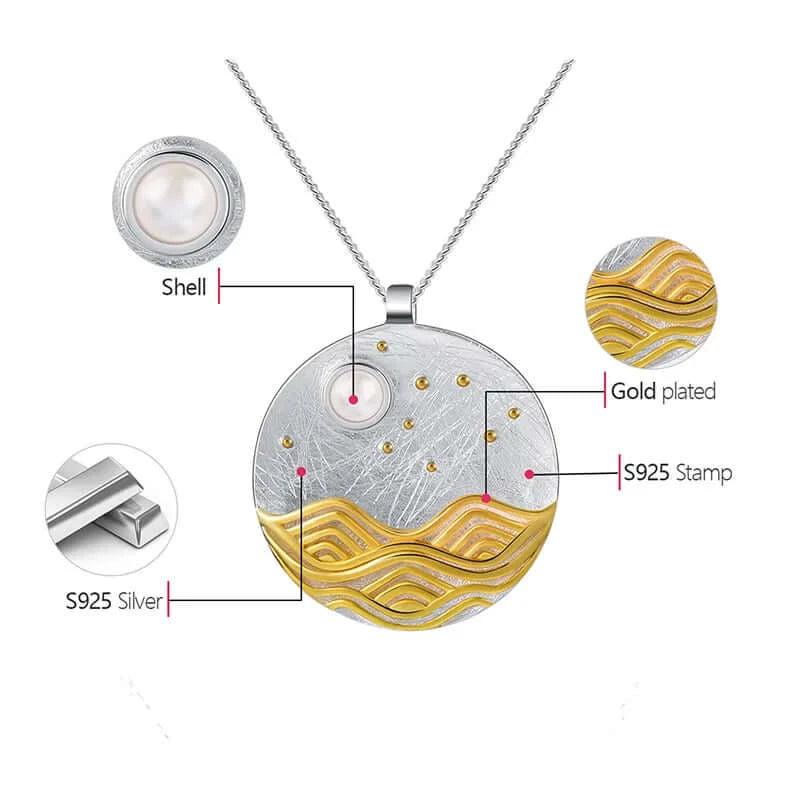 Peris Gems Antique Moonlight 925 Silver Pendant Without Necklace SHEIN Amazon Temu