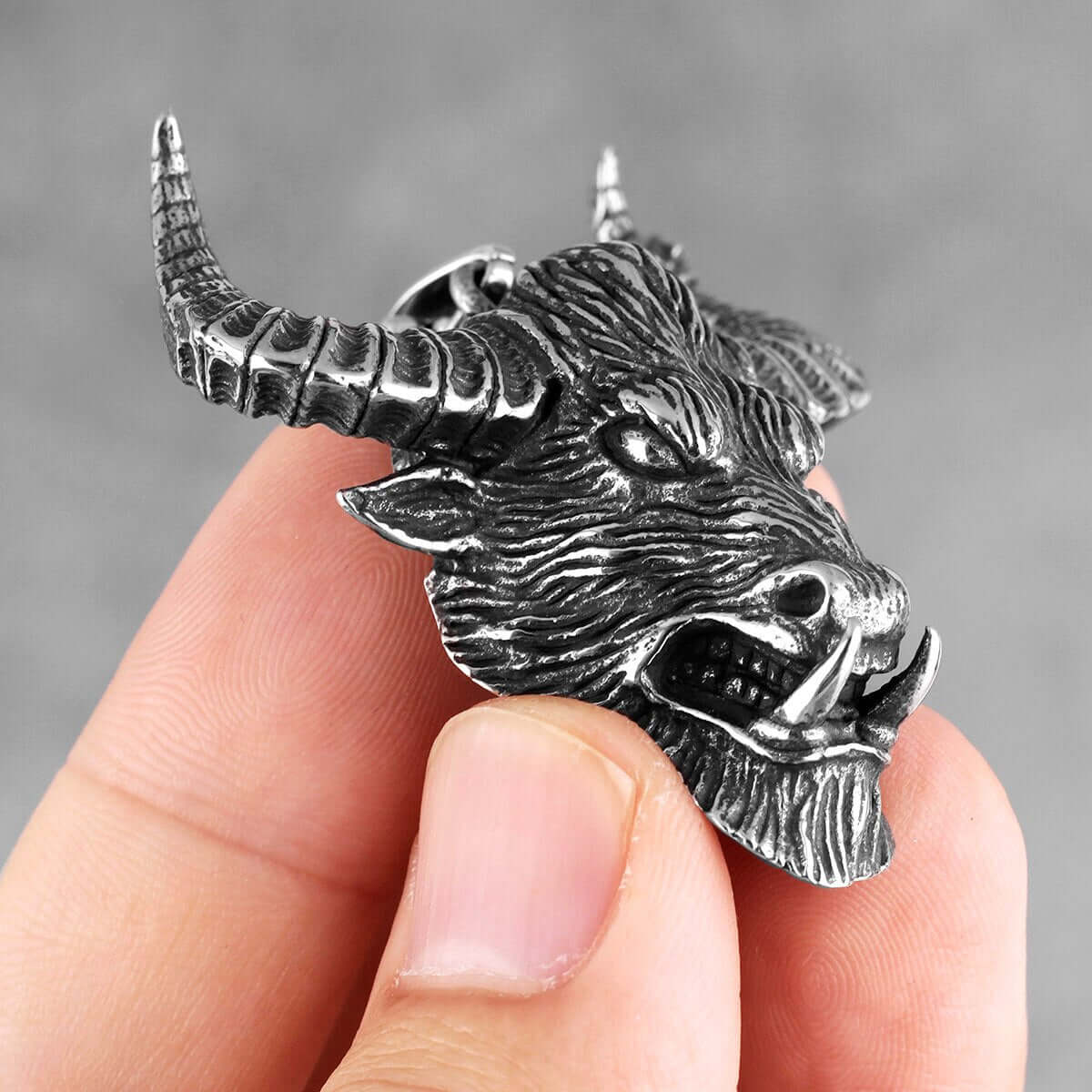 Peris Gems Antique Silver Domineering Bull Pendant Necklaces Unisex SHEIN Amazon Temu