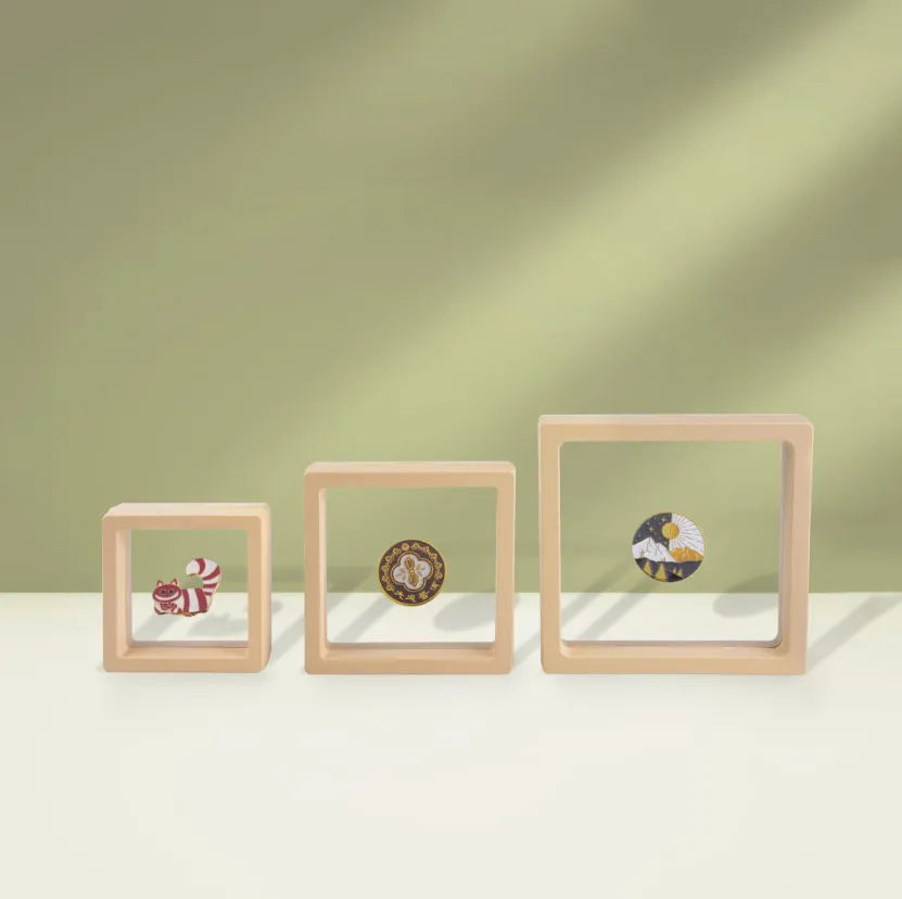 Peris Gems Apricot / 7x7cm Transparent PE Film Display Holder Suspended Jewelry Box SHEIN Amazon Temu